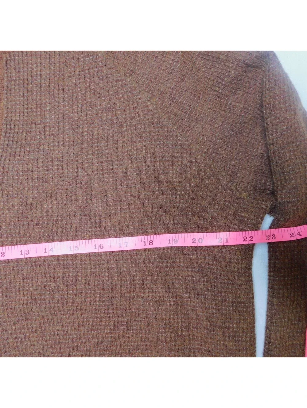 Vintage 90s Joseph Abboud Men’s Henley Sweater L Merino Wool Blend Rust Brown